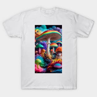 Room of Psychedelic Mushrooms T-Shirt